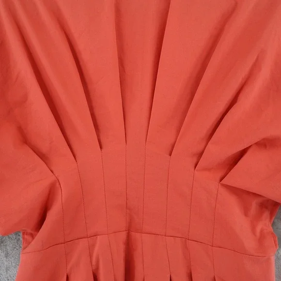 Exquise Jumpsuit Women XSP Pink Wide Leg Button Front Pleated Waist Short Sleeve - Picture 9 of 16